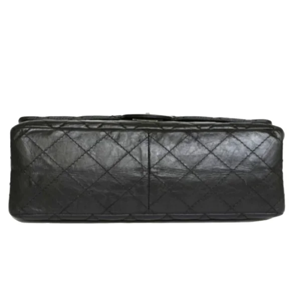 Calfskin synthetic luxury leather flap shoulder bag black 🖤 - Picture 4 of 16